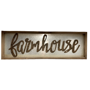 Rustic Galvanized Tin “Farmhouse” Sign